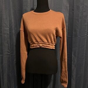 PrettyLittleThing Camel Long Sleeve Sweatshirt NWT